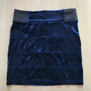 Velvet blue skirt